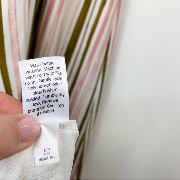 Nine West Striped Halter Sleeveless Maxi Dress Sz XXL - Picture 9 of 9